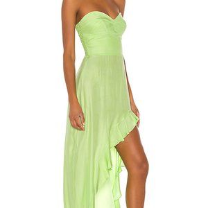 AMANDA UPRICHARD Amalia Wasabi Green Silk Gown M